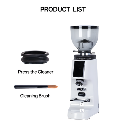Portable Burr Coffee Grinder 64mm Flat Burr White 4.0