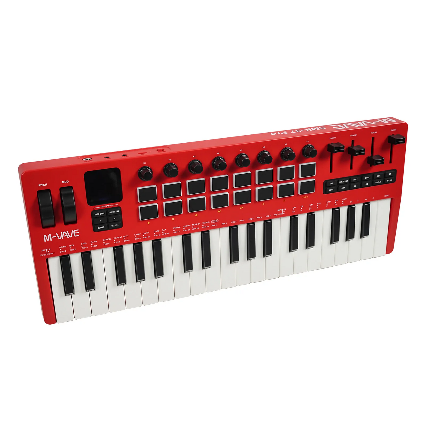Pro 37 Key MIDI Keyboard with 8 Knobs and Synth
