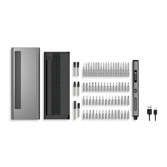 Portable Precision Electric Screwdriver Set Smart Motion Control Grey