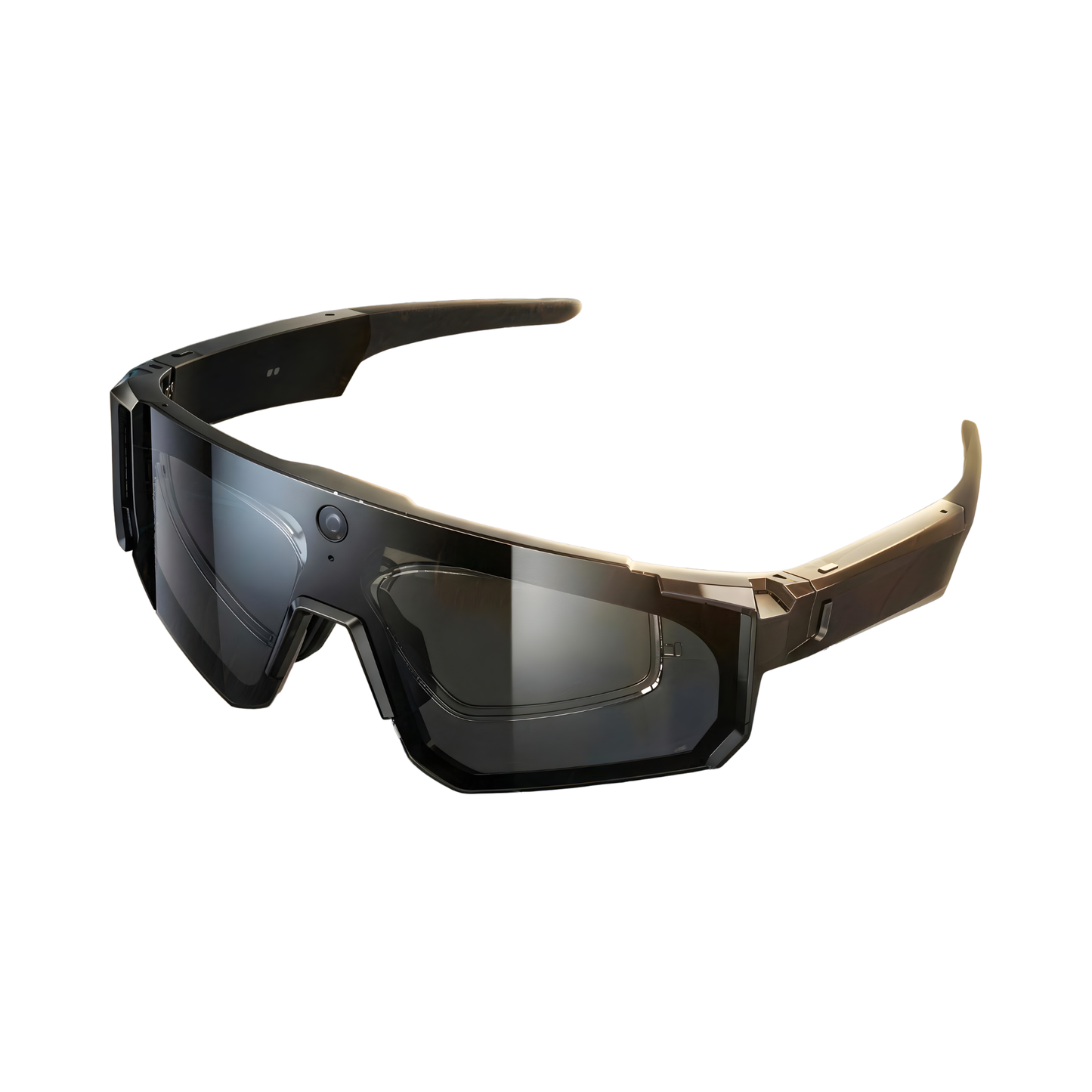 Smart HD Camera Cycling Sunglasses Anti Shake Black