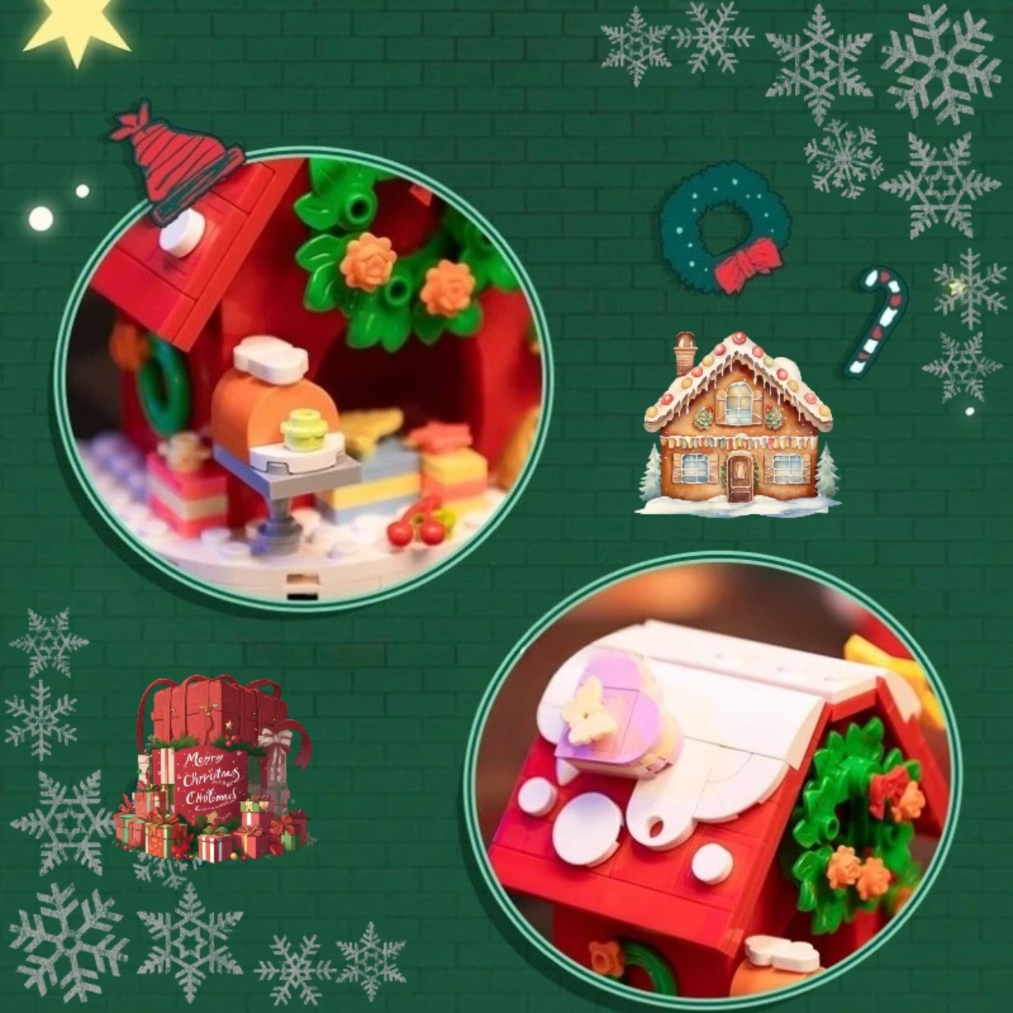 Snoopy Christmas Tree Building Block Set with Box