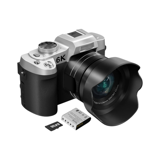 6K Digital Camera with 84MP Sensor and 64GB Storage
