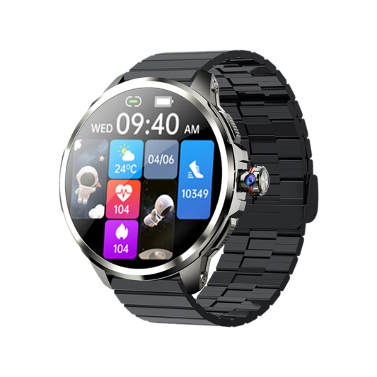Smartwatch Steel Black 2100mAh Battery & Camera