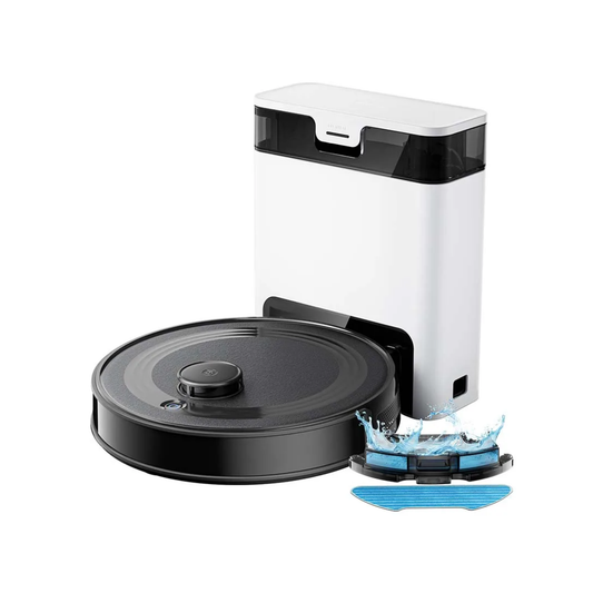 Black Robot Vacuum and Mop 6000Pa Smart Mapping Cleaner