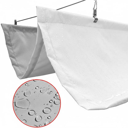 White Telescopic Outdoor Awning 1.2x4m Rain & Sun Shade