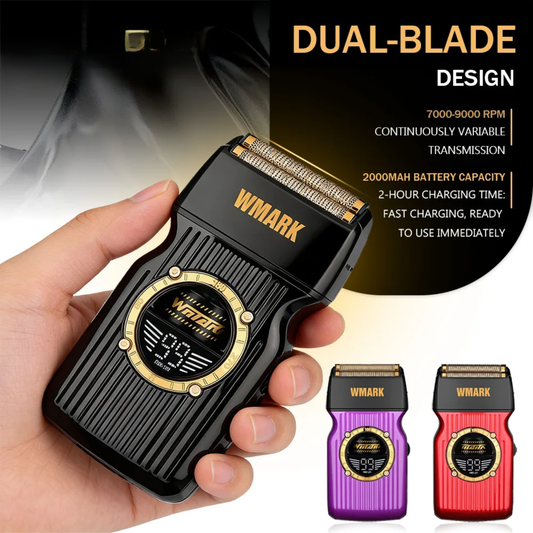 Professional Beard Trimmer 9000RPM Electric Shaver Black