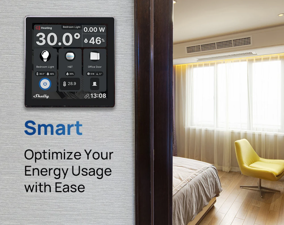 Smart Wall Thermostat with Colour Display and Device Control