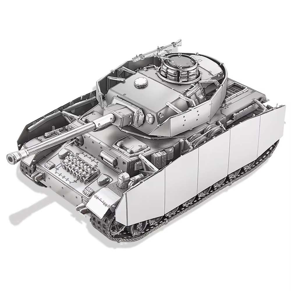 DIY 3D Metal Panzer IV Tank Model Brain Teaser Kit