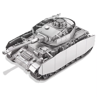DIY 3D Metal Panzer IV Tank Model Brain Teaser Kit