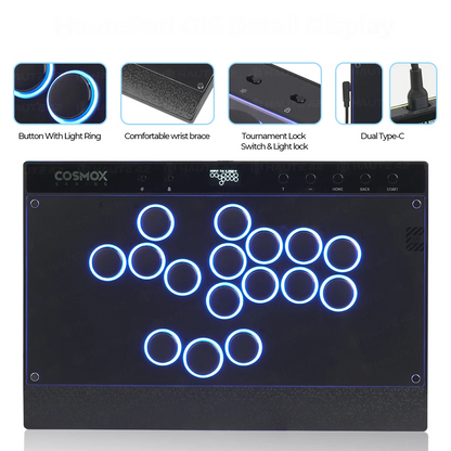 Magnetic Hitbox Leverless Arcade Controller for PC and Consoles