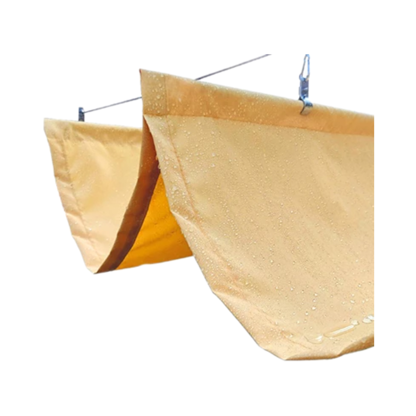 Beige 3x5m Sun-Resistant Rainproof Patio Canopy with Frame