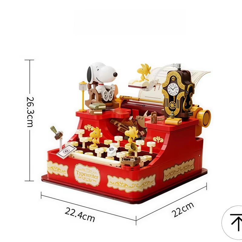 Typewriter Building Block Puzzle Model for Kids
