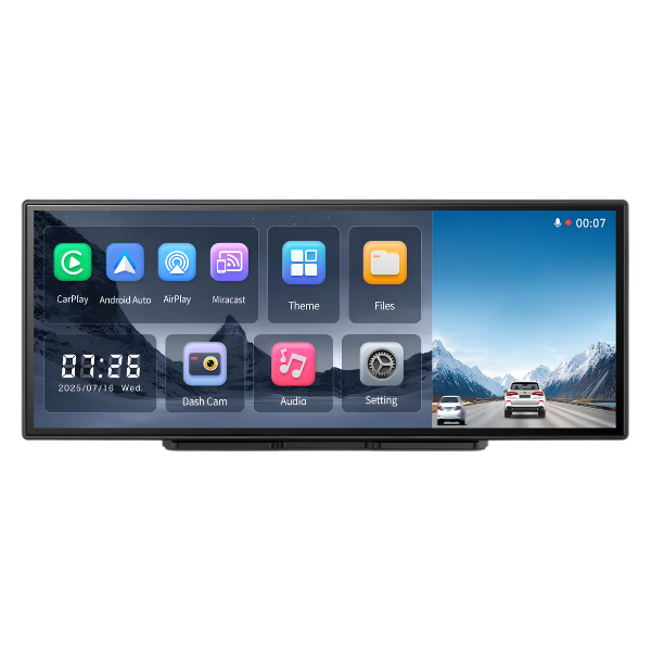 11.4-Inch 4K ADAS Dash Cam with CarPlay & Android Auto