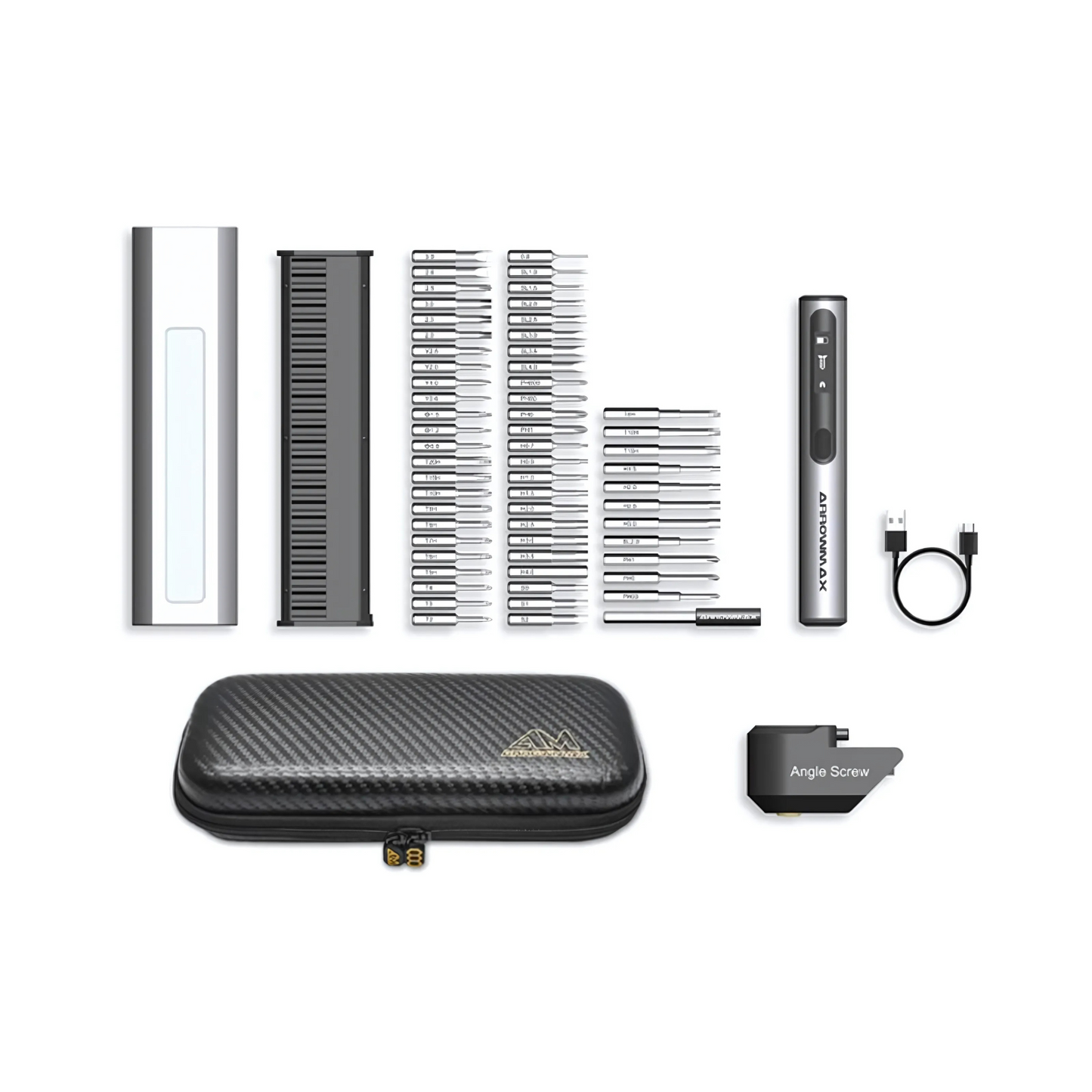 Rechargeable Cordless Precision Screwdriver Kit with Adjustable Torque