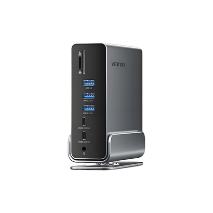 USB-C Hub with Base 15in1 4K 60Hz Triple Monitor Dock