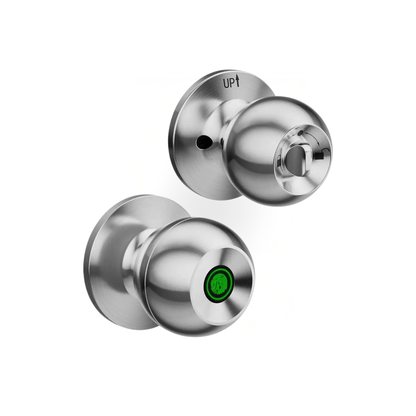 Silver Keyless Fingerprint Door Lock Rechargeable