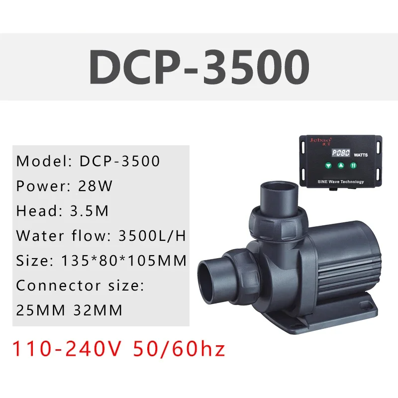 DCP-3500 Adjustable Submersible Aquarium Return Pump