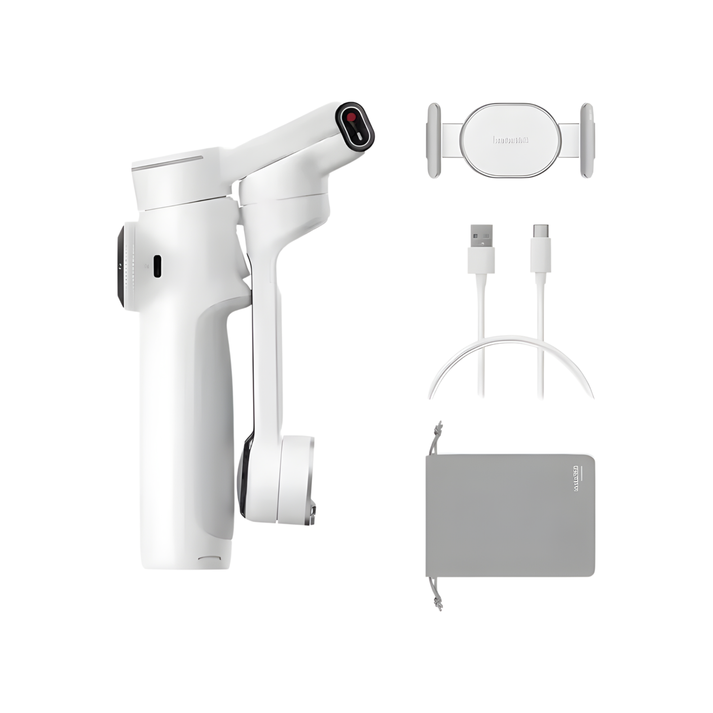 White 3-Axis Phone Gimbal with Auto Tracking Feature