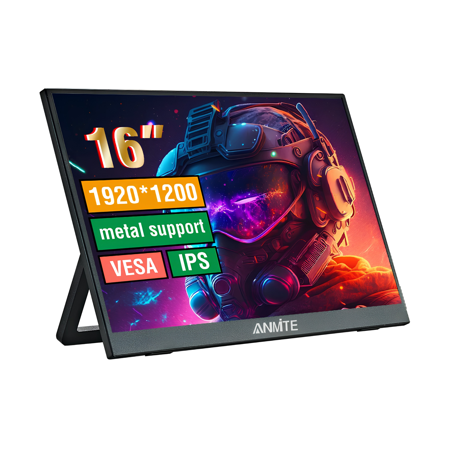 16 Inch Portable Travel Monitor 1200P Laptop Console Display