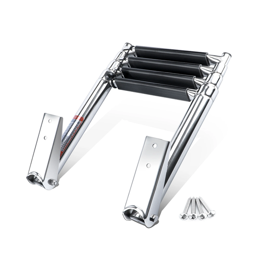 Marine Grade 4 Step Telescoping Ladder for Boats and Docks