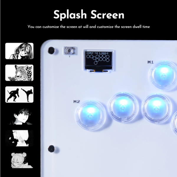 R16 Crystal Leverless Arcade Controller for PC PS4 PS5