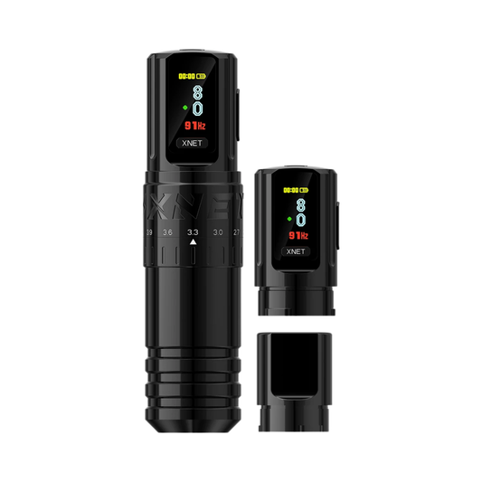 Black Tattoo Machine Kit Dual Power with Cartridges