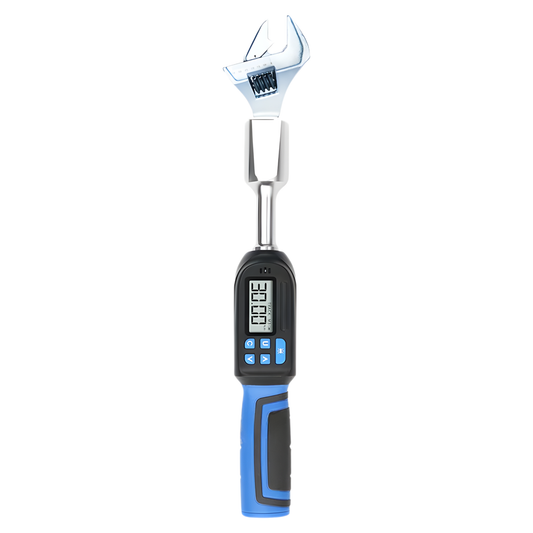 Electronic Blue Torque Wrench with Open End Spanner Head