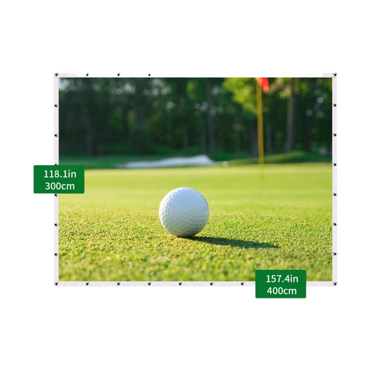 157x118in Tear-Resistant Golf Hitting Screen Silent Training Display