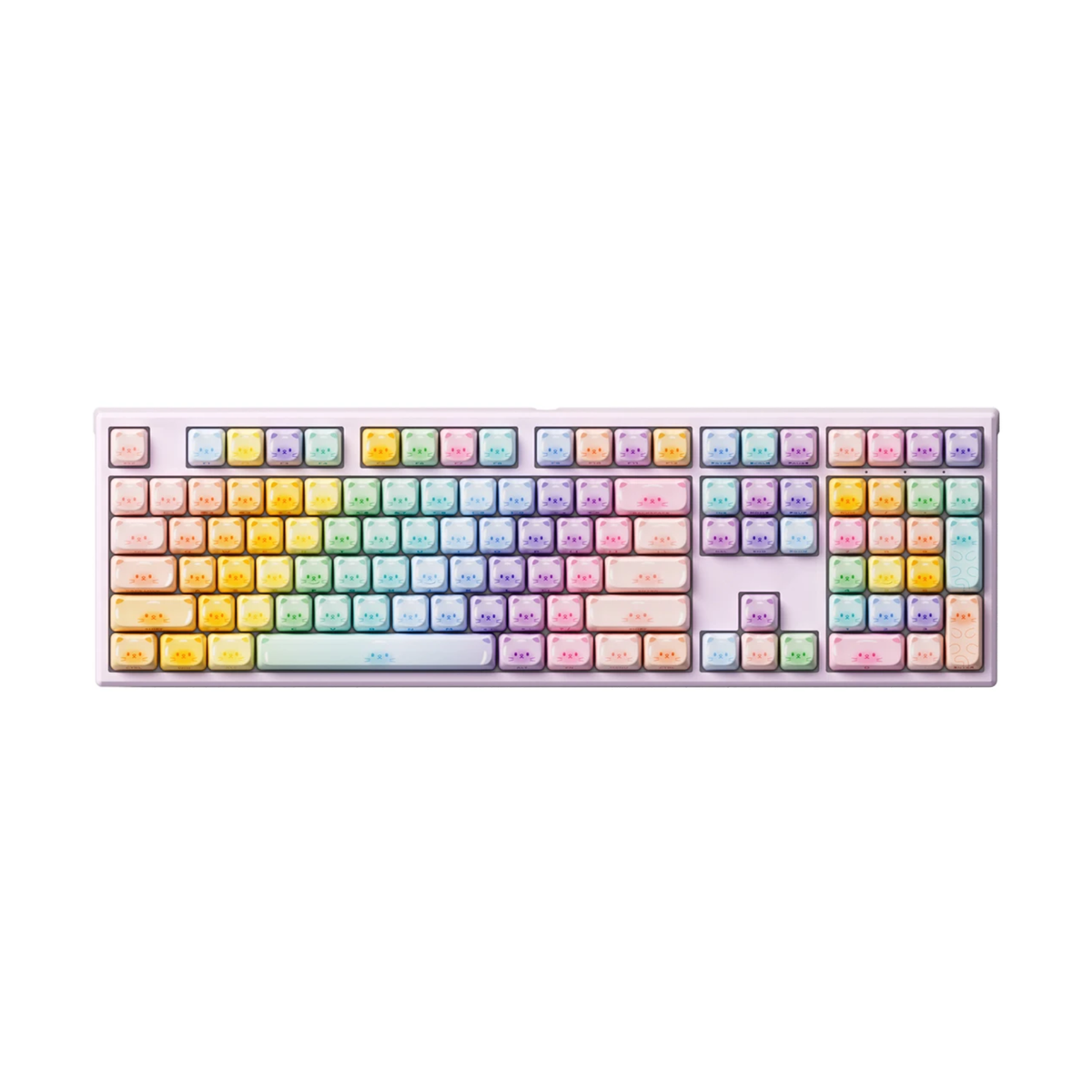 108-Key Full Size Mechanical Keyboard Wireless Colorful Cats
