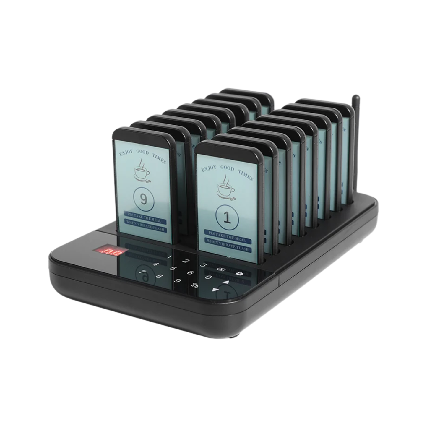 Wireless Restaurant Pager System 16 Beepers Queue Calling