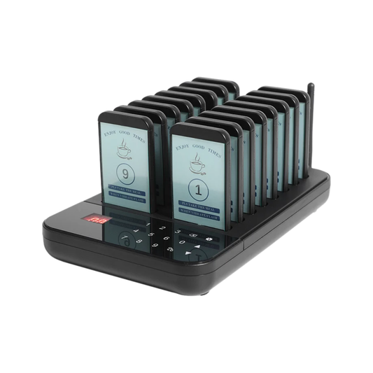 Wireless Restaurant Pager System 16 Beepers Queue Calling