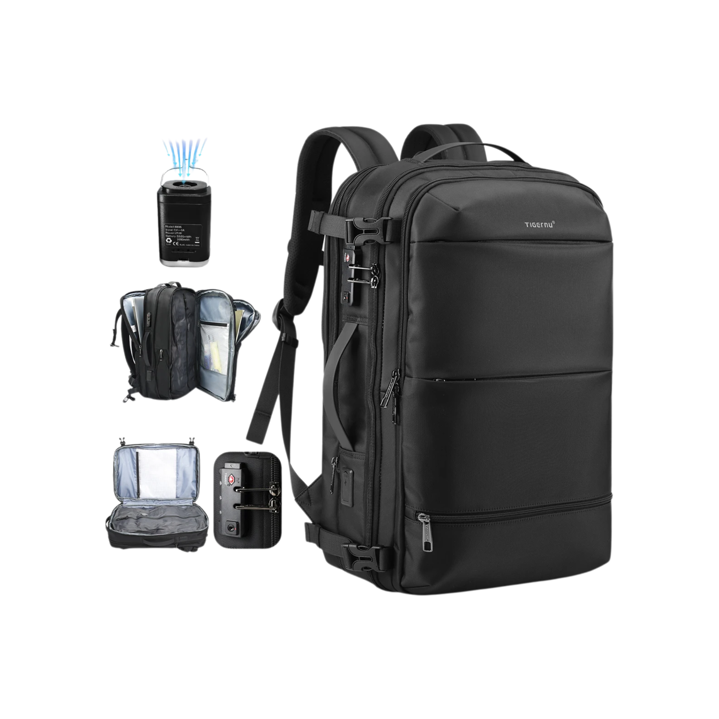 Smart Vacuum Travel Backpack with TSA Lock