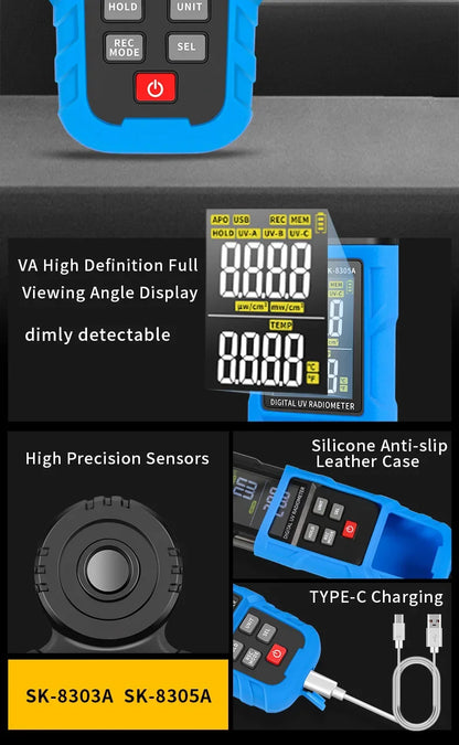 Pocket Illuminance Meter with LCD Display for Plants SK-8305A