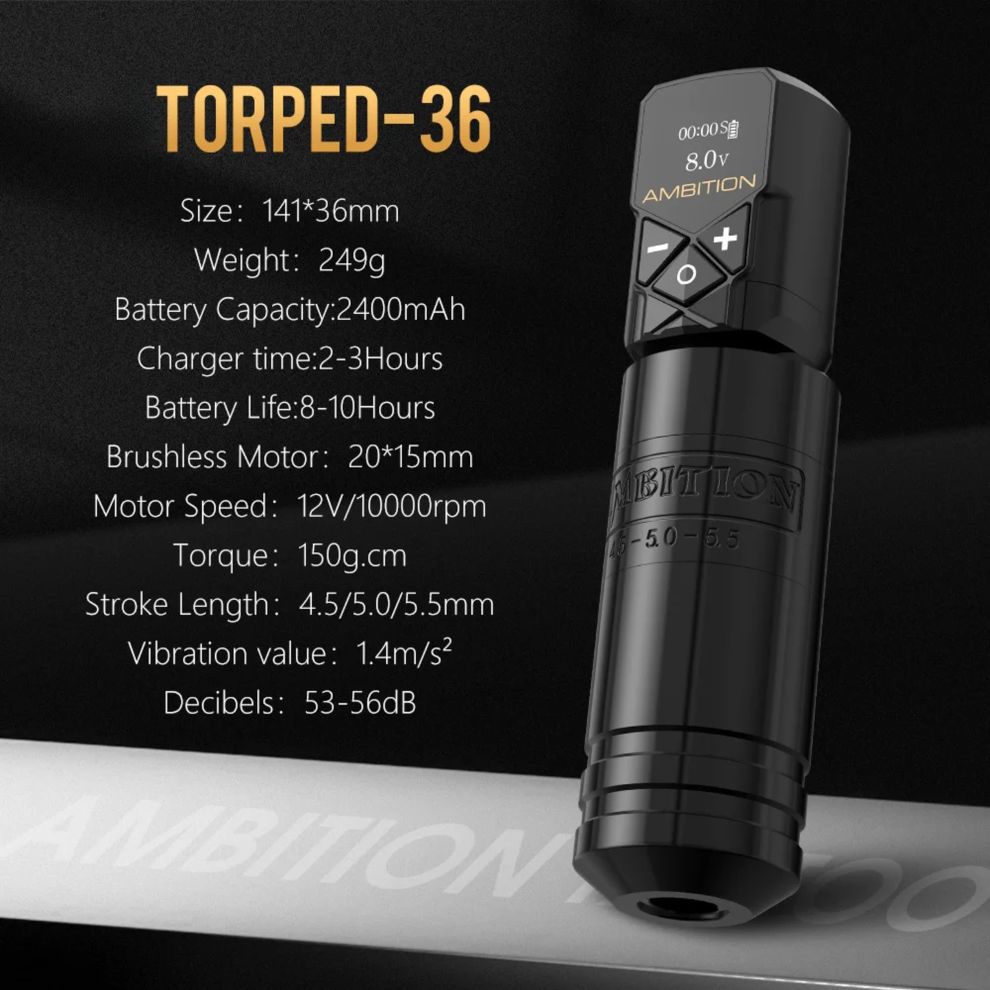 Complete Rotary Tattoo Machine Kit with 2400mAh Battery