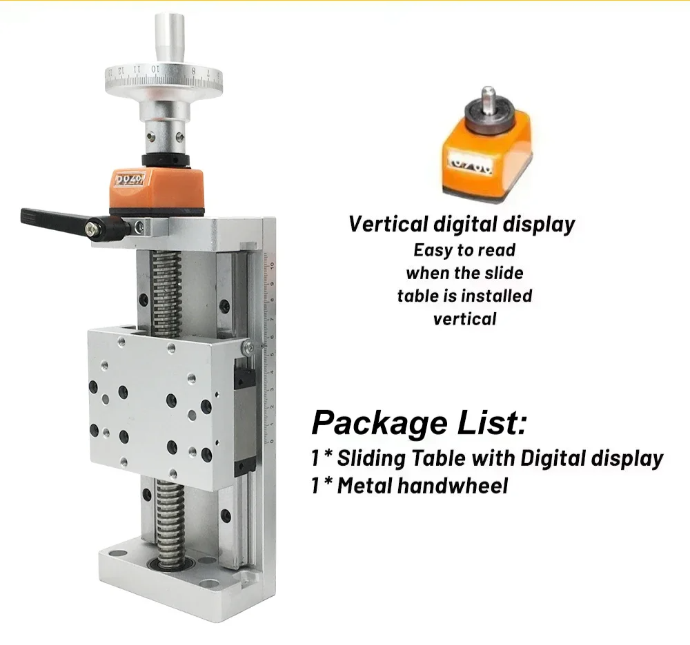 Stainless Steel 150mm Z-Axis Slide Table with Counter