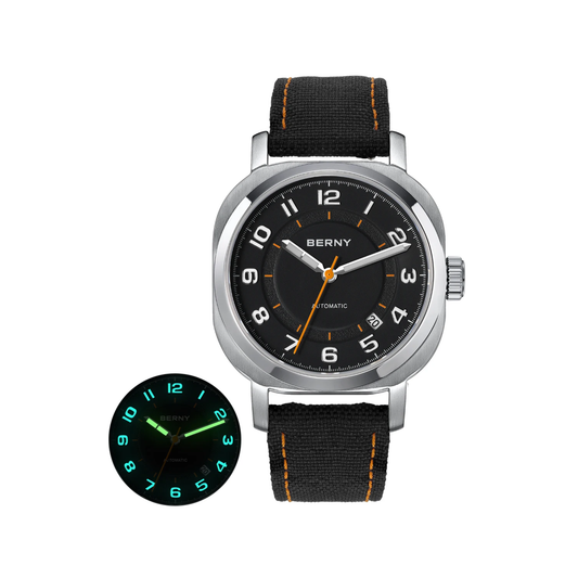 Black Sapphire Glass Automatic Women Watch with Date Display