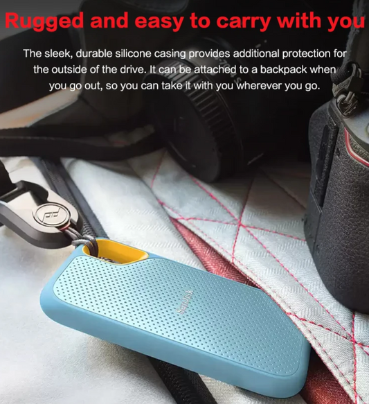 E61 Blue 1TB Portable External SSD with USB 3.2 Speed