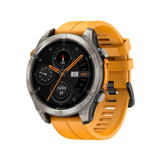 Fitness Smart Watch with Altimeter Compass Electric Orange
