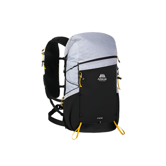 White 30L Lightweight Waterproof Hiking Backpack for Outdoor Adventures