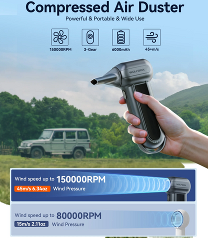 150000RPM Cordless Electric Air Duster 3-Speed Rechargeable Blower
