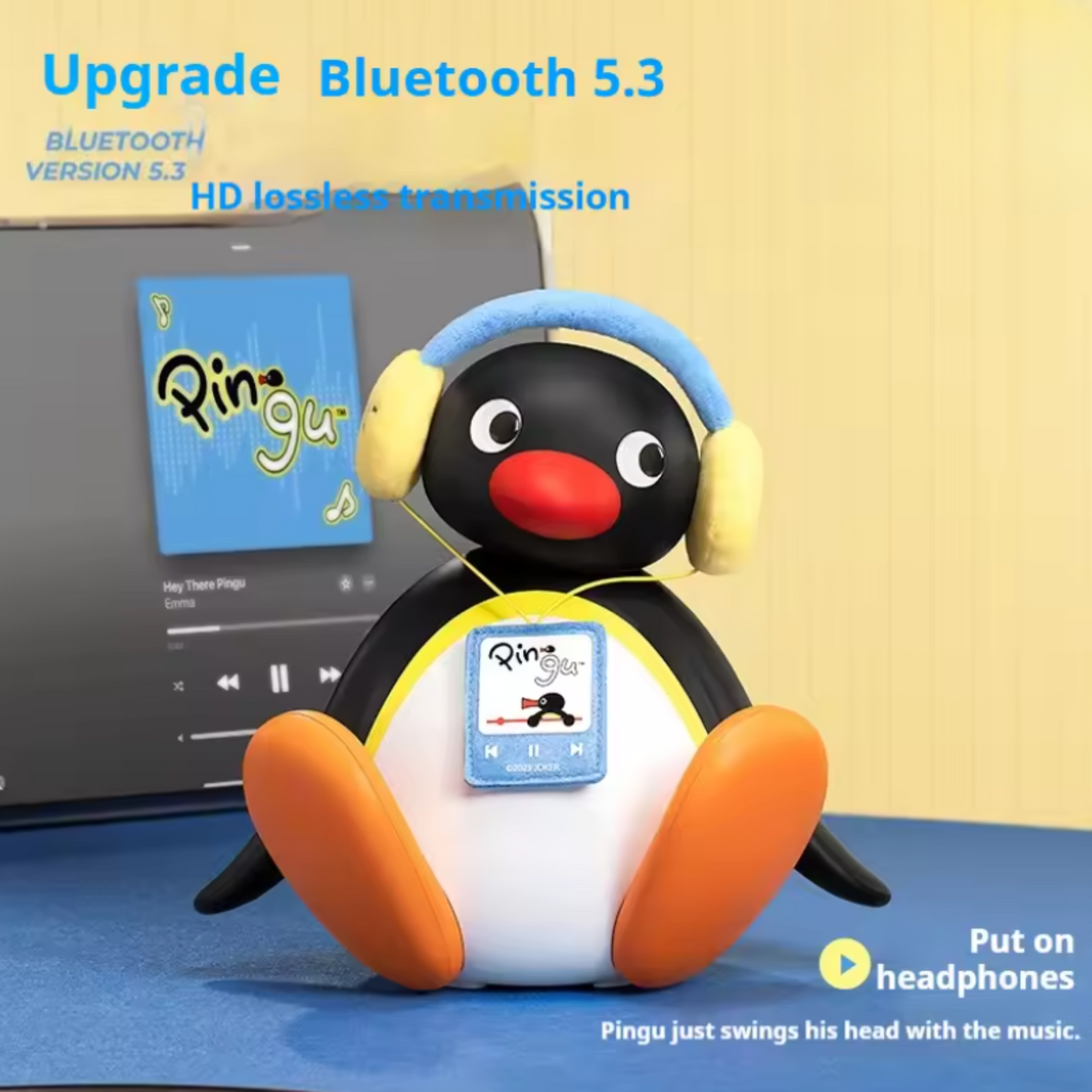 Portable Mini Bluetooth Speaker with Cute Shaking Head Design