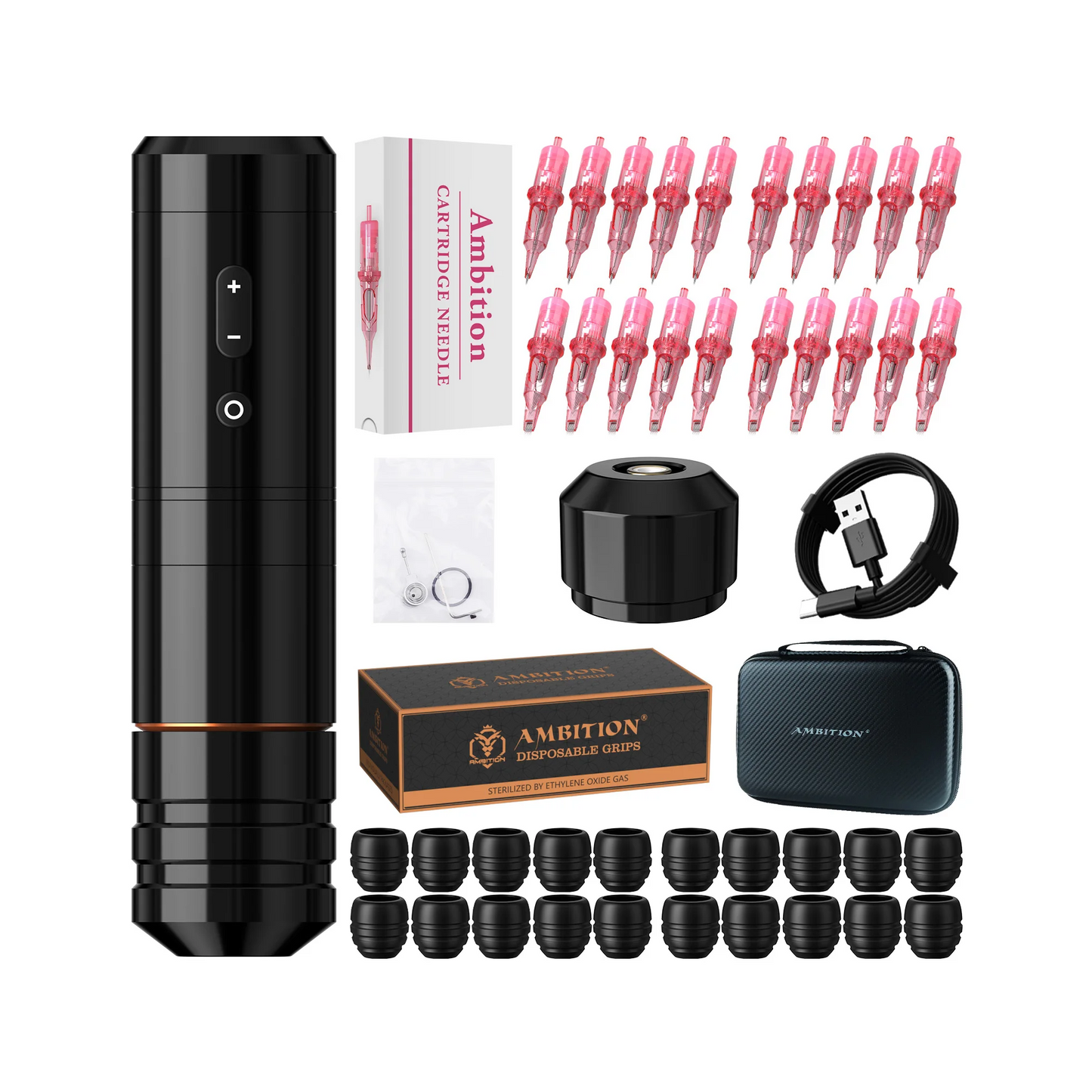 Tattoo Artist Kit with Wireless Pen and Accessories