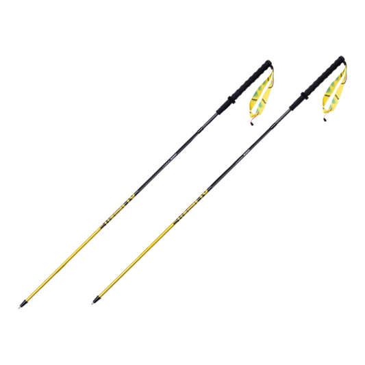 2PC Yellow Walking Sticks 120cm for Hiking & Trail Running
