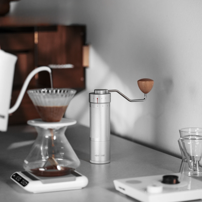 Stainless Steel Manual Coffee Grinder with Adjustable Conical Burr