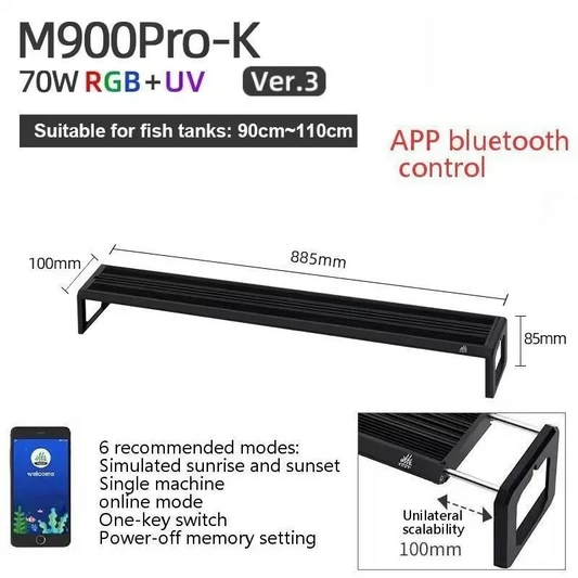 Aquarium LED Grow Light 70W for Planted Tanks