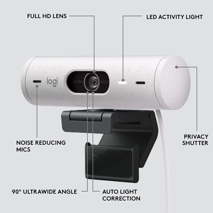 Pink Full HD 1080p Webcam with Auto Framing