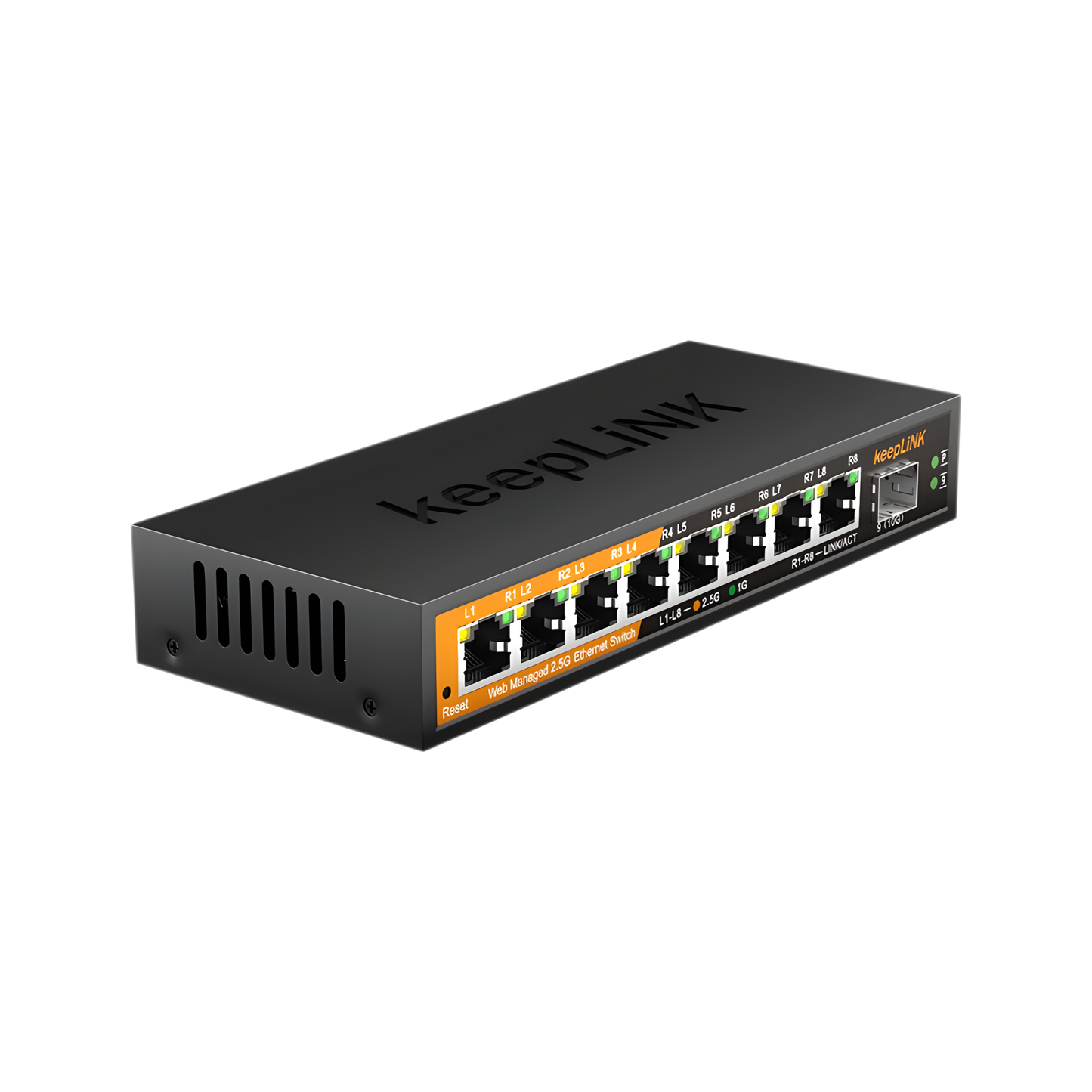 Multi Gigabit 9-Port Network Switch 2.5Gb Ethernet with 10Gb Uplink