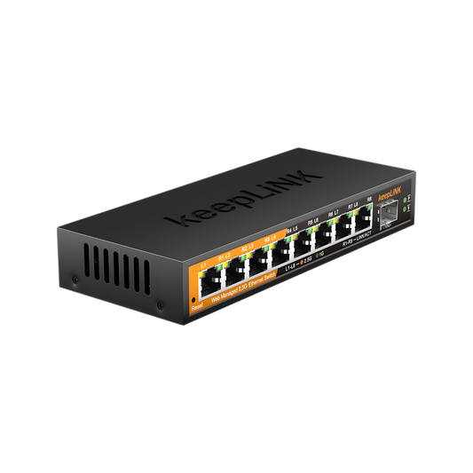 Multi Gigabit 9-Port Network Switch 2.5Gb Ethernet with 10Gb Uplink