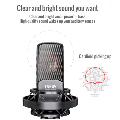 Studio Recording Condenser Microphone Set for Vocals and Podcasting