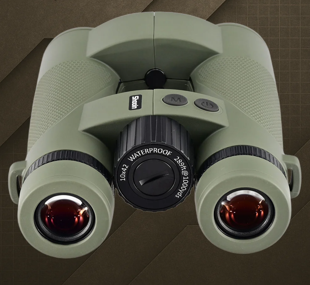Portable Green Tactical Binoculars 10x42 Laser Distance Finder